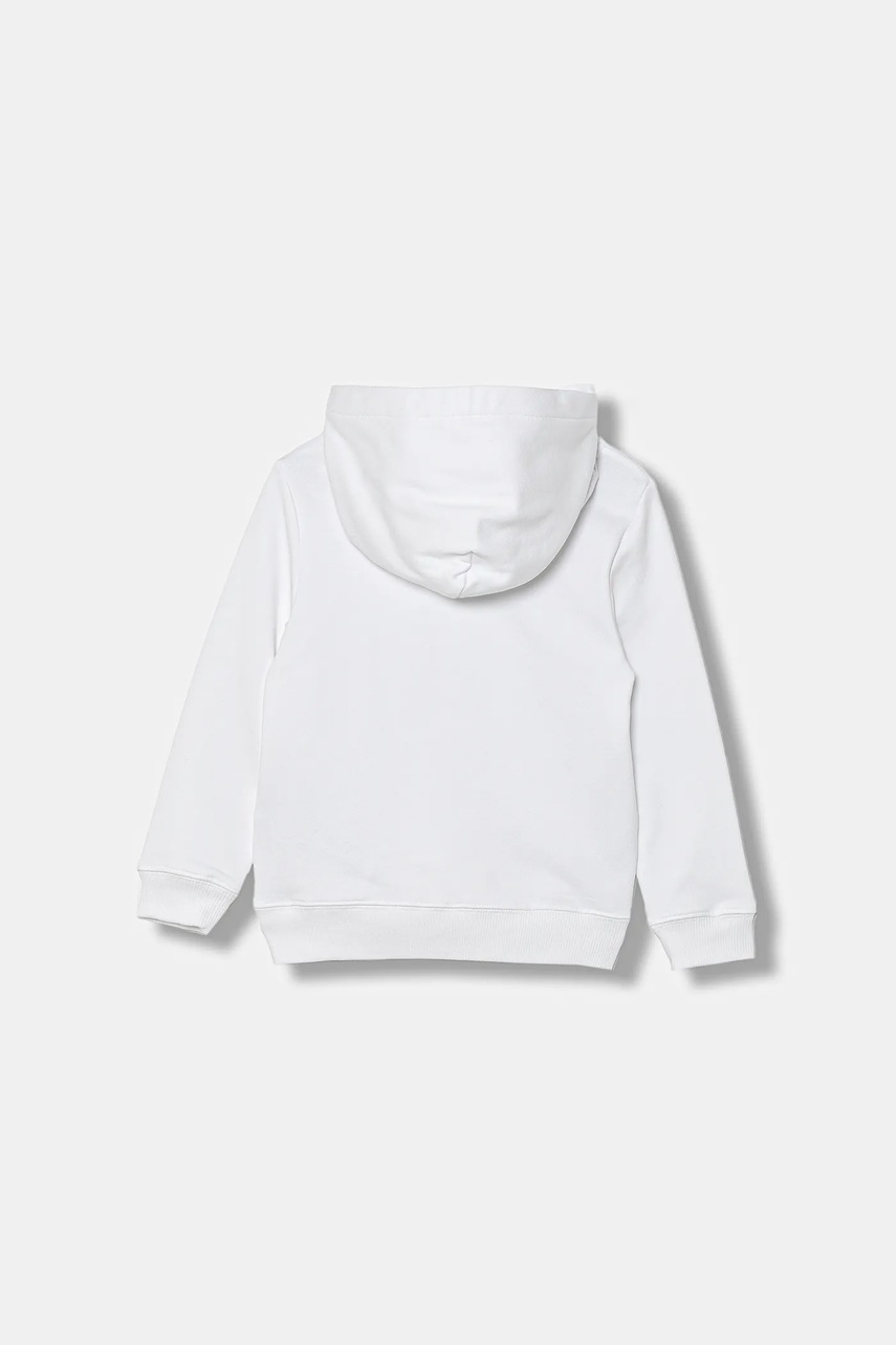 Кофта Calvin Klein Jeans цвет белый с капюшоном однотонная IU0IU00679