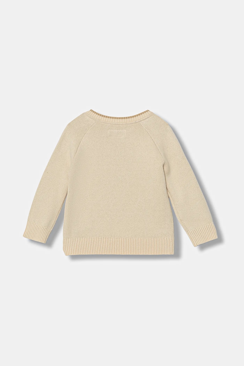Детский свитер Calvin Klein Jeans цвет бежевый лёгкий IN0IN00205 Детский свитер Calvin Klein Jeans цвет бежевый лёгкий IN0IN00205