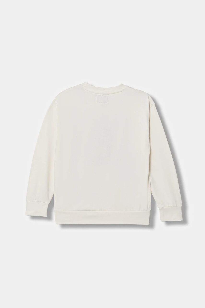 Детская хлопковая кофта Guess цвет бежевый с аппликацией H5YJ00 KAX74