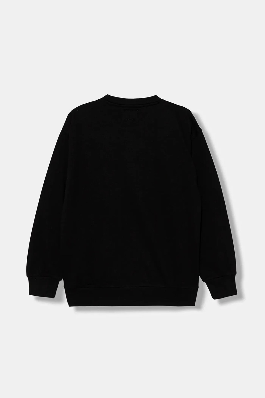 Детская хлопковая кофта Guess цвет чёрный с аппликацией H5YJ00 KAX74