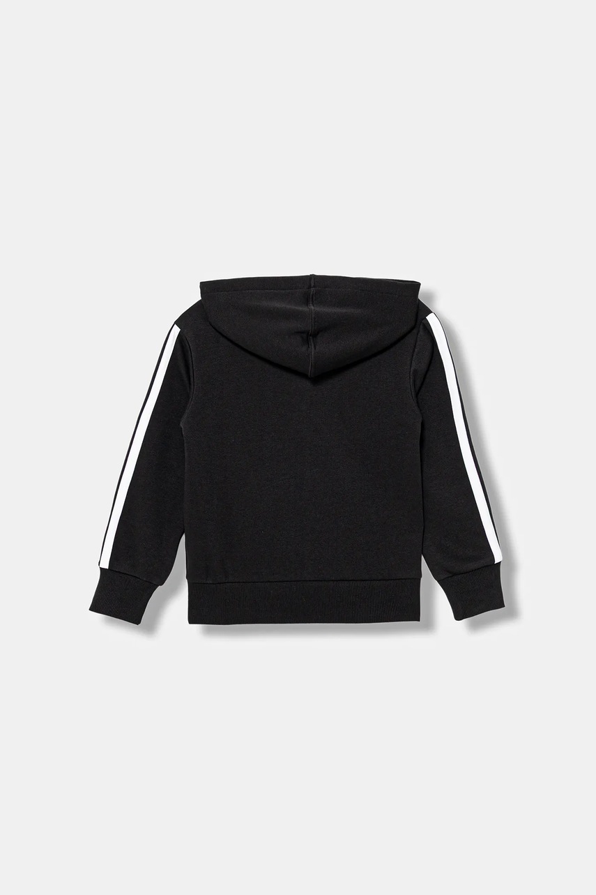 Детская кофта adidas цвет чёрный с капюшоном с аппликацией JM0894