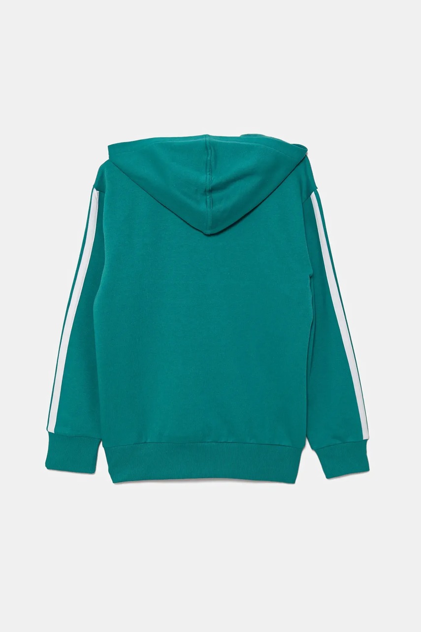 Детская кофта adidas цвет зелёный с капюшоном узор JN2244