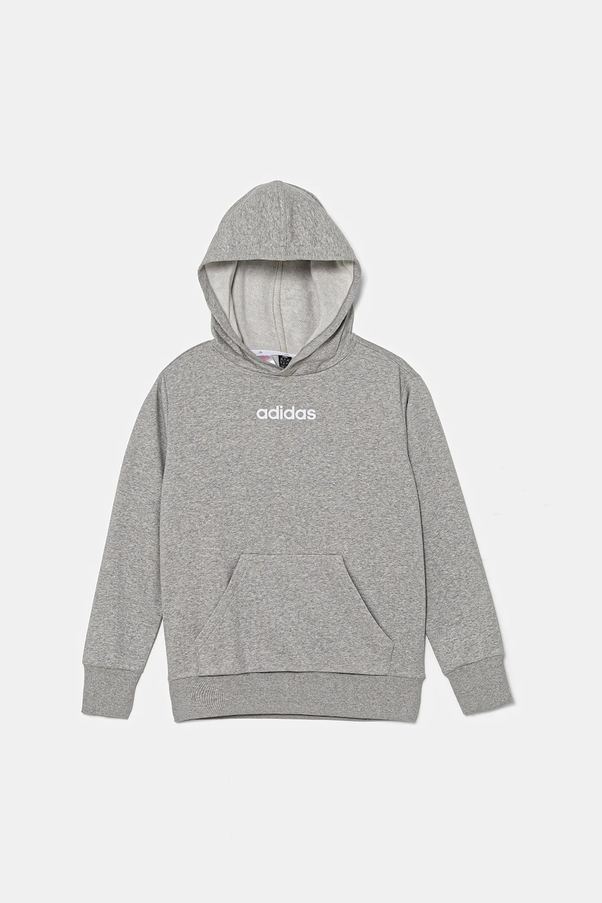 Детская кофта adidas цвет серый с капюшоном с принтом JN2432 Детская кофта adidas цвет серый с капюшоном с принтом JN2432