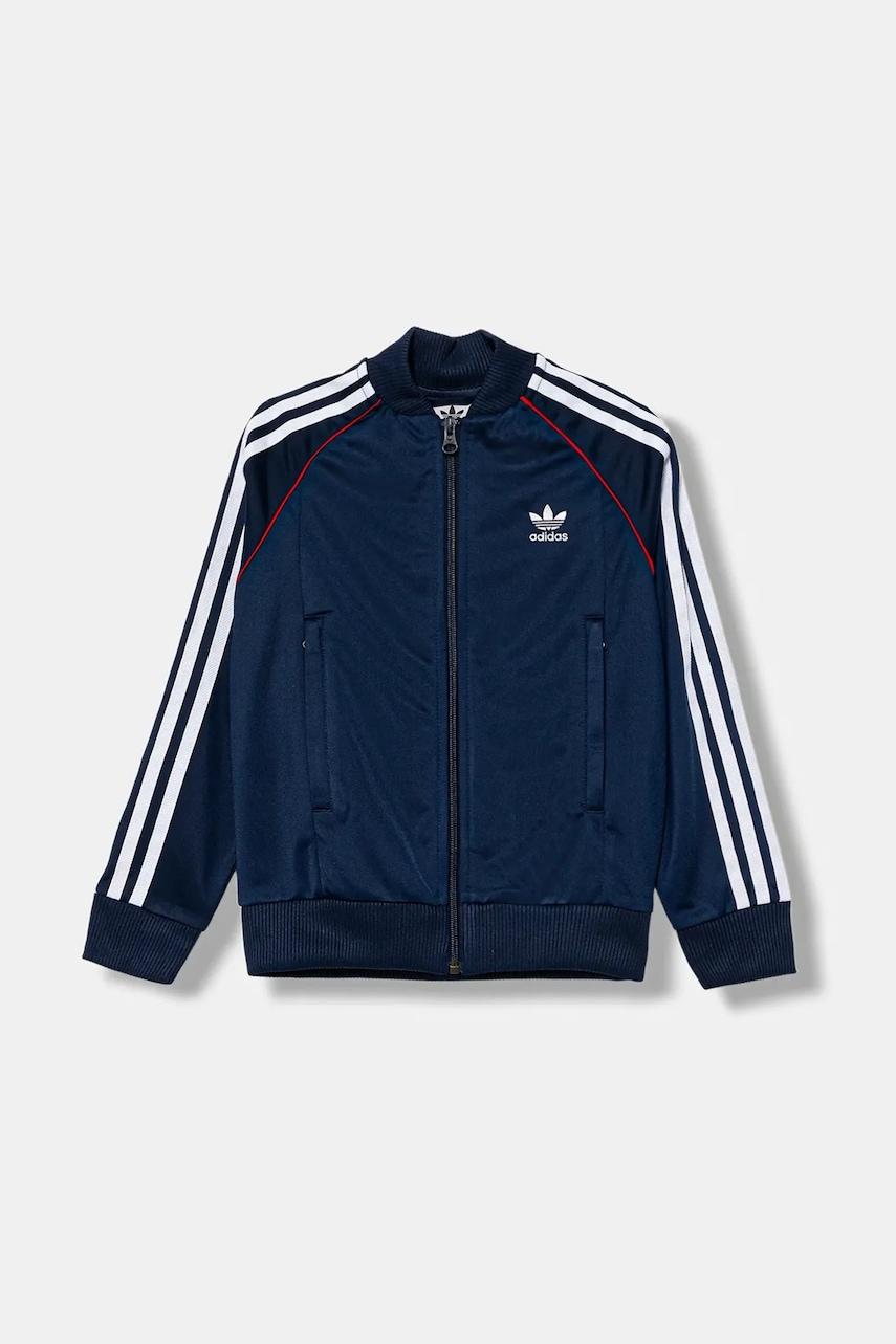 adidas Originals bluză copii culoarea bleumarin, cu imprimeu, JV8563
