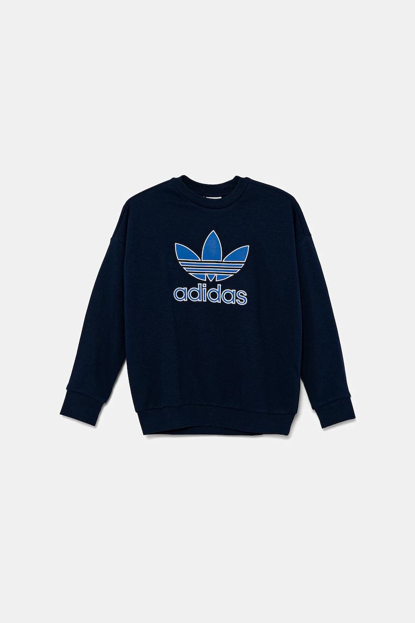 adidas Originals bluza copii culoarea bleumarin, cu imprimeu, JV8572