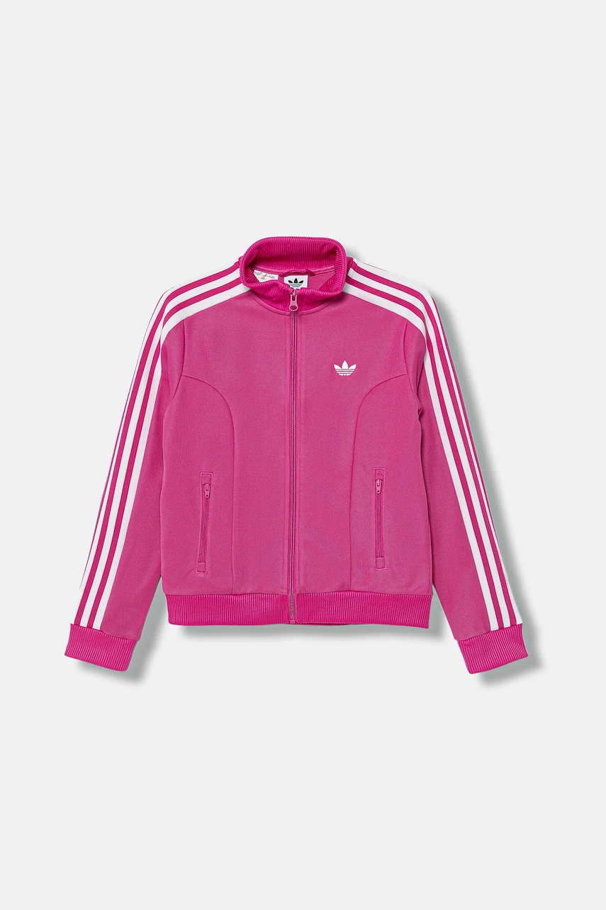Детская кофта adidas Originals цвет розовый однотонная JW2847 Детская кофта adidas Originals цвет розовый однотонная JW2847
