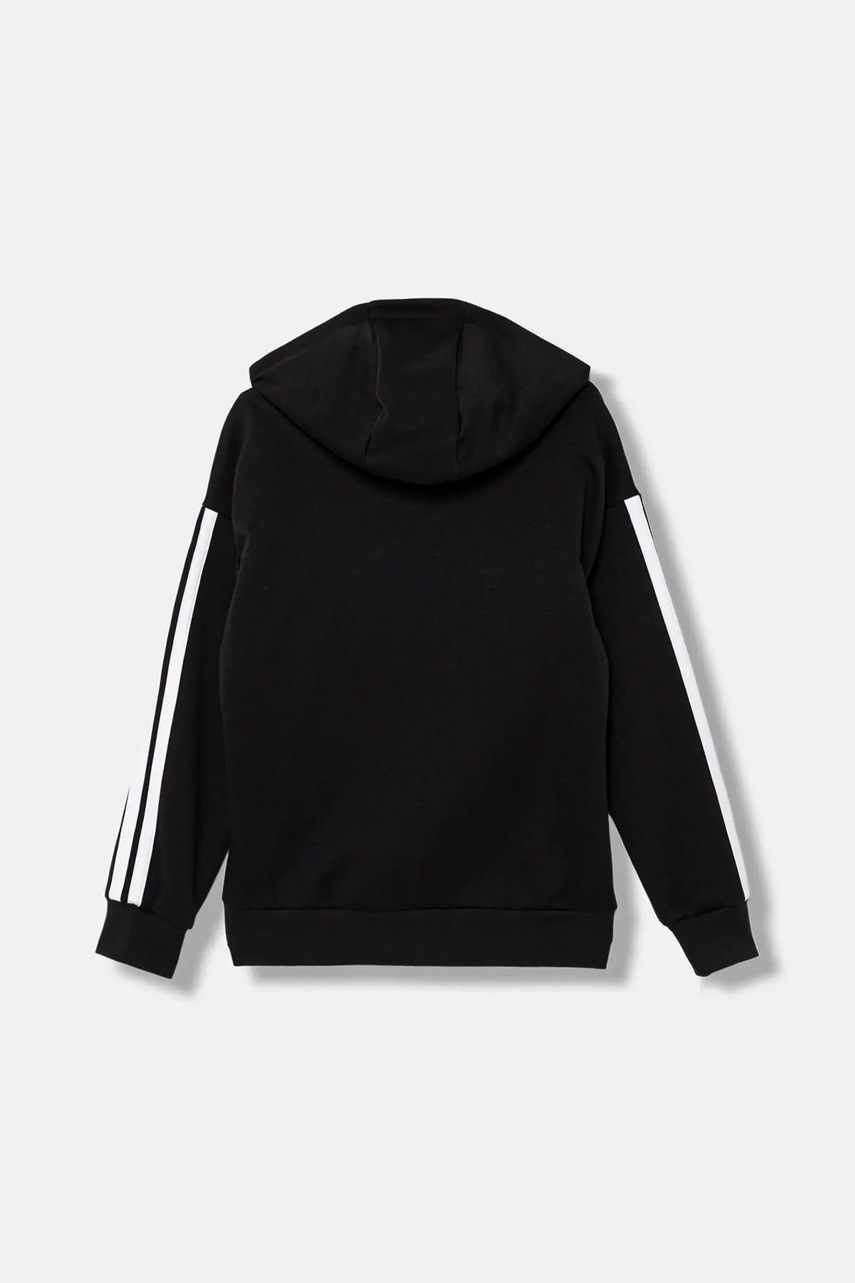 Детская кофта adidas цвет чёрный с капюшоном с принтом JW5083