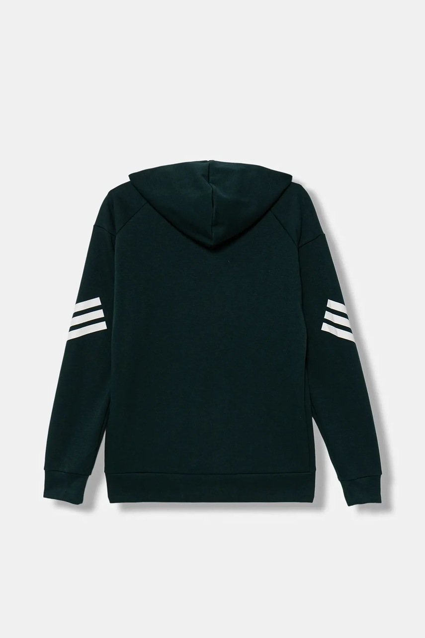 Детская кофта adidas цвет зелёный с капюшоном с принтом JW7525