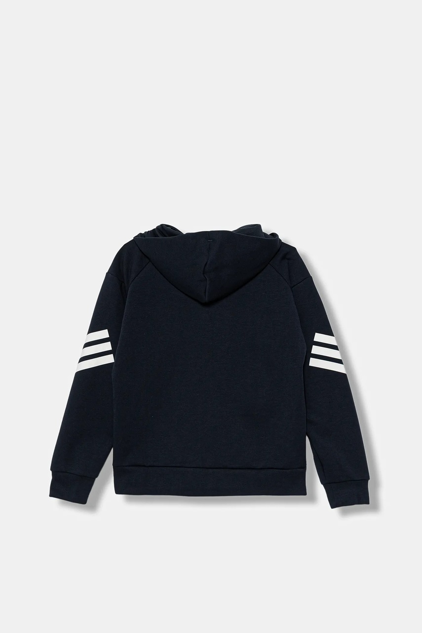 Детская кофта adidas цвет синий с капюшоном с принтом JW7527
