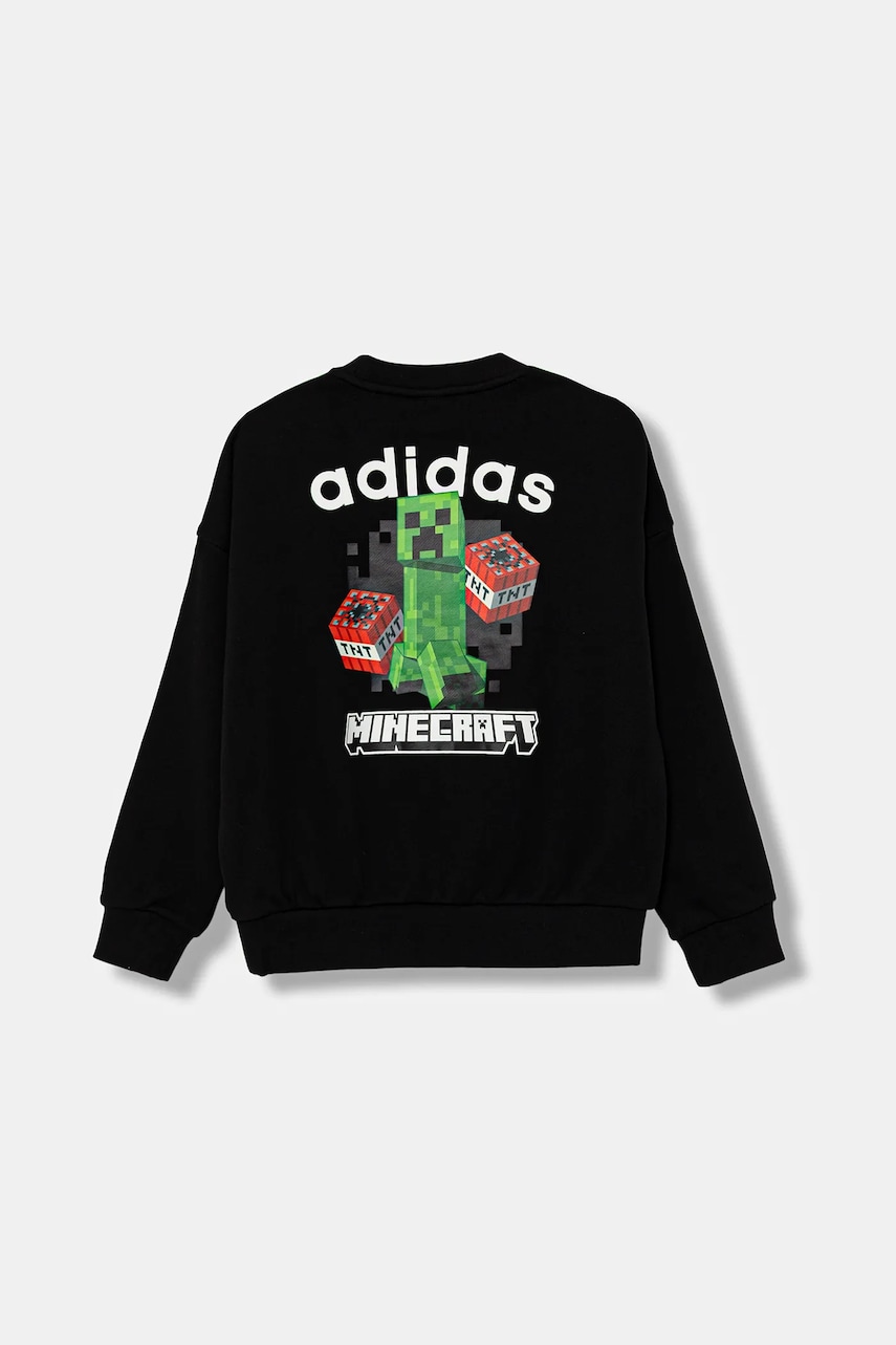 adidas Originals hanorac de bumbac pentru copii culoarea negru, cu imprimeu, JW7723
