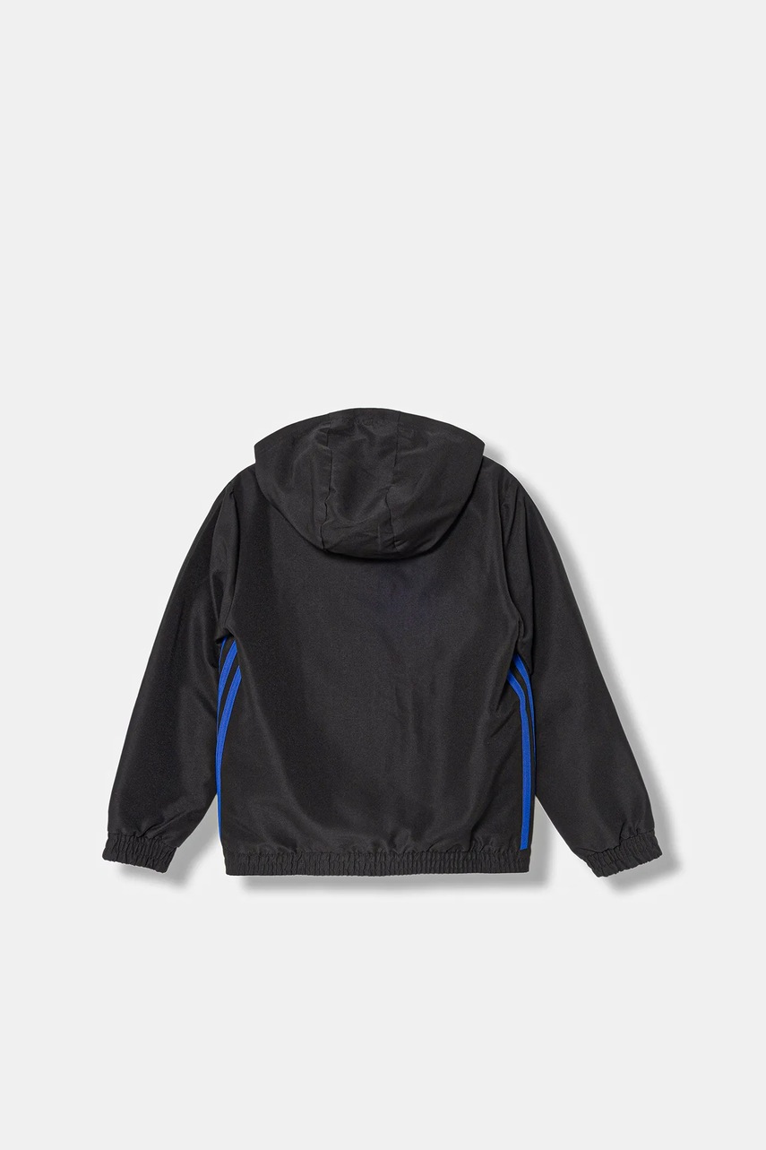 Детская кофта adidas Performance цвет чёрный с капюшоном однотонная JX2223