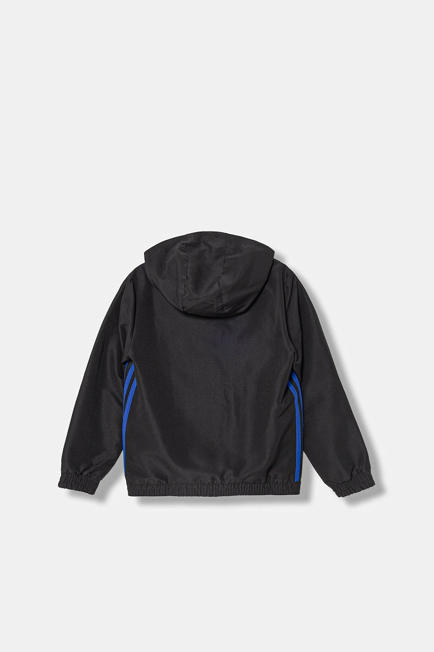 Детская кофта adidas Performance цвет чёрный с капюшоном однотонная JX2223 Детская кофта adidas Performance цвет чёрный с капюшоном однотонная JX2223