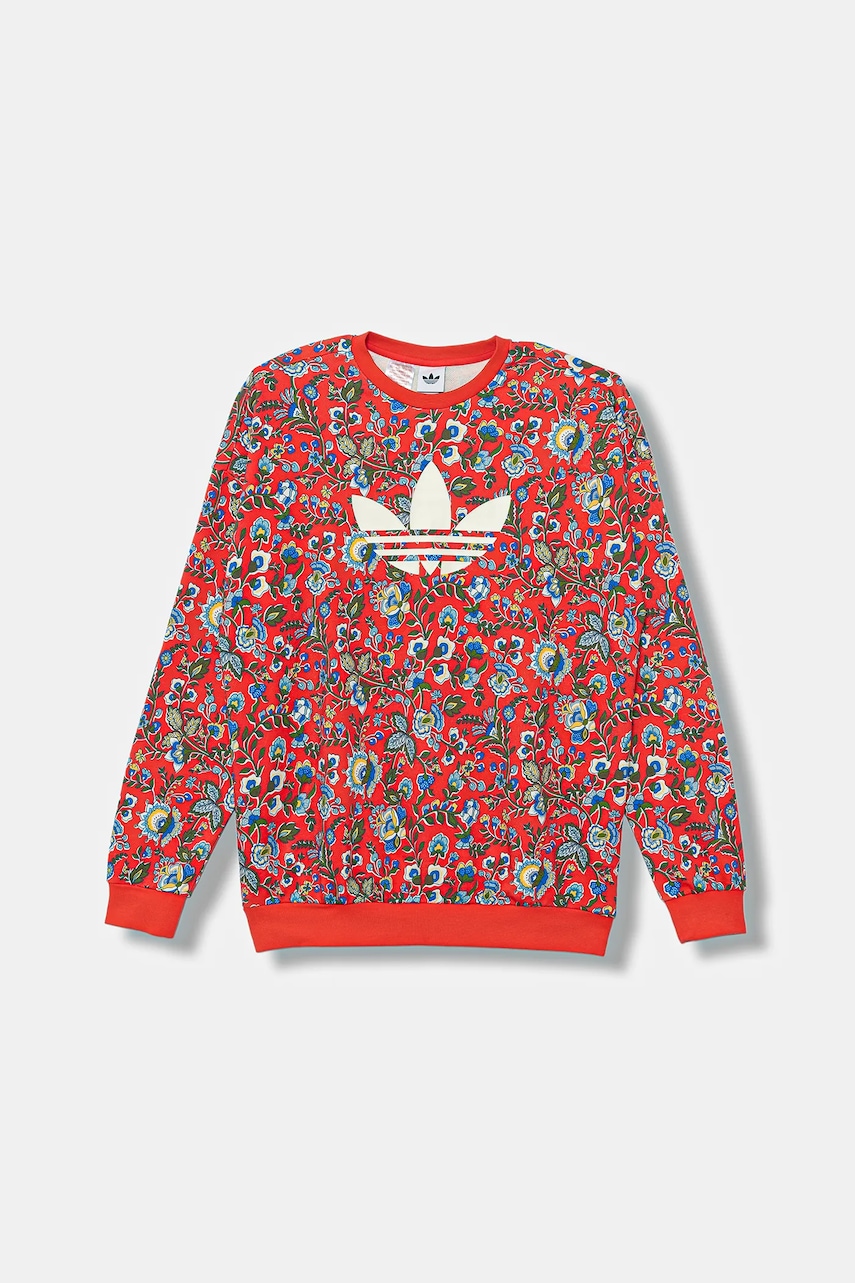 adidas Originals bluză copii culoarea rosu, cu imprimeu, JV7827