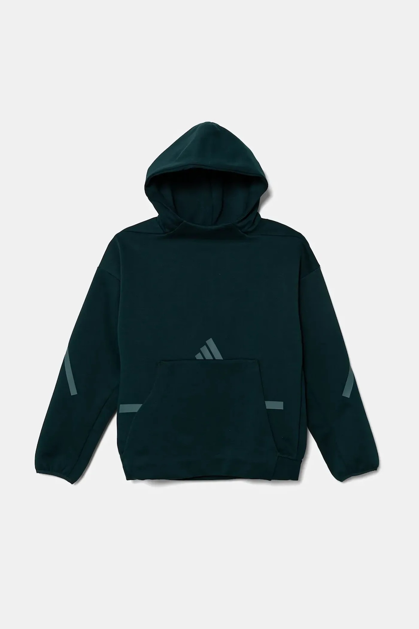 Детская кофта adidas цвет зелёный с капюшоном с принтом JW2420 Детская кофта adidas цвет зелёный с капюшоном с принтом JW2420