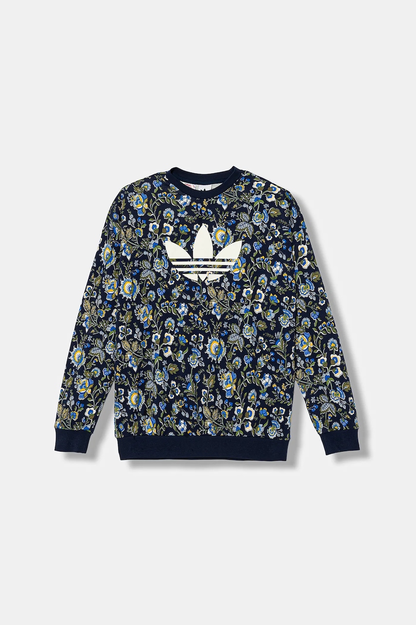 adidas Originals bluză copii culoarea bleumarin, cu imprimeu, JX6316