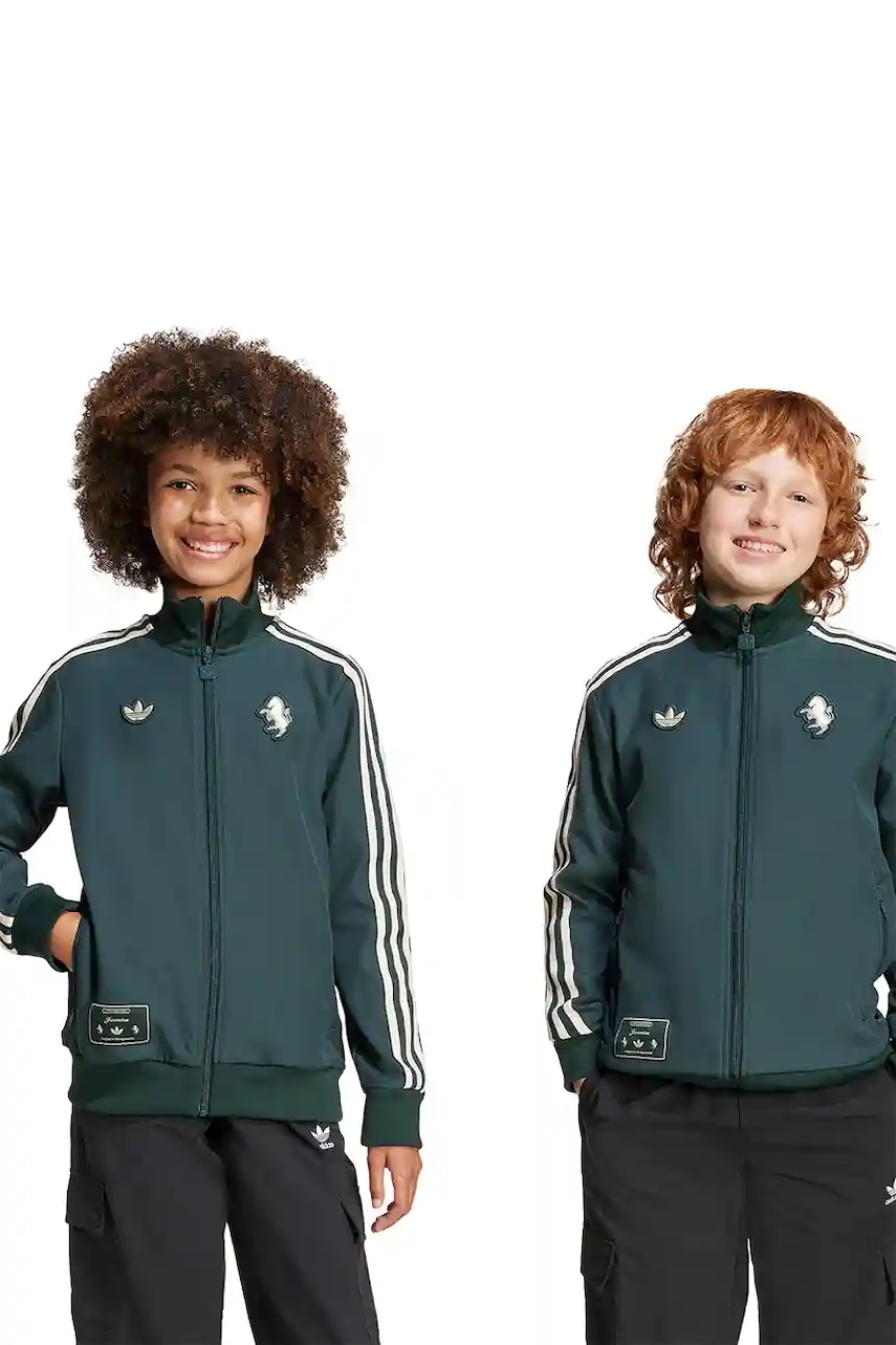 adidas Performance bluză copii JUVENTUS culoarea verde, cu imprimeu, JM9450