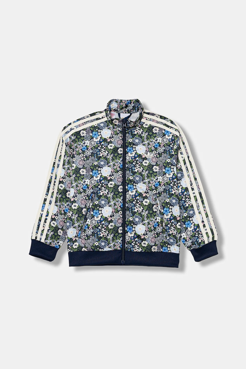 Детская кофта adidas Originals цвет синий узор JV7823 Детская кофта adidas Originals цвет синий узор JV7823