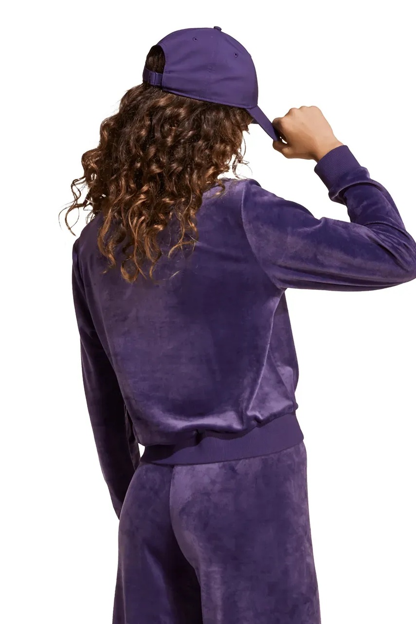 Детская кофта adidas цвет фиолетовый однотонная JW2437 Детская кофта adidas цвет фиолетовый однотонная JW2437