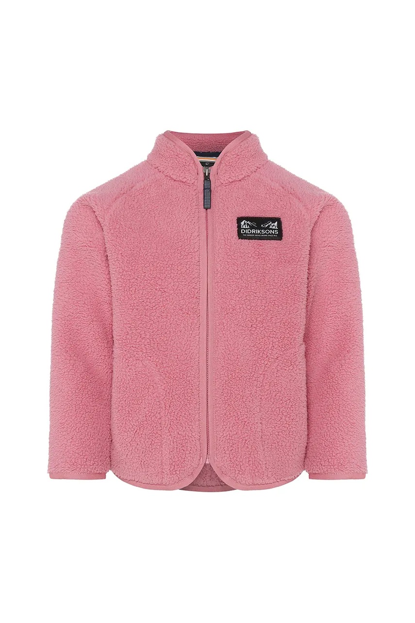Флісова кофта Didriksons GIBBS KIDS FULLZIP 2 колір рожевий однотонна 505577