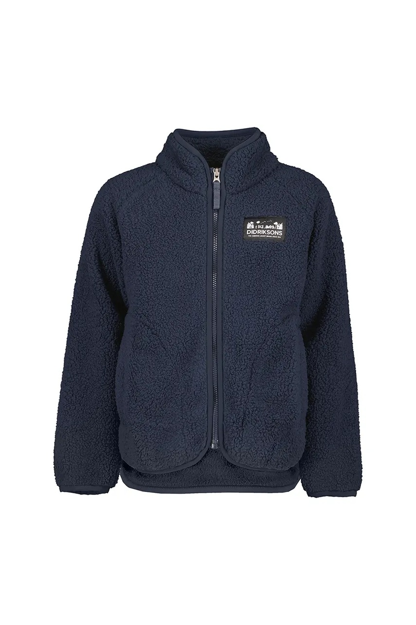 Флісова кофта Didriksons GIBBS KIDS FULLZIP 2 колір синій однотонна 505577