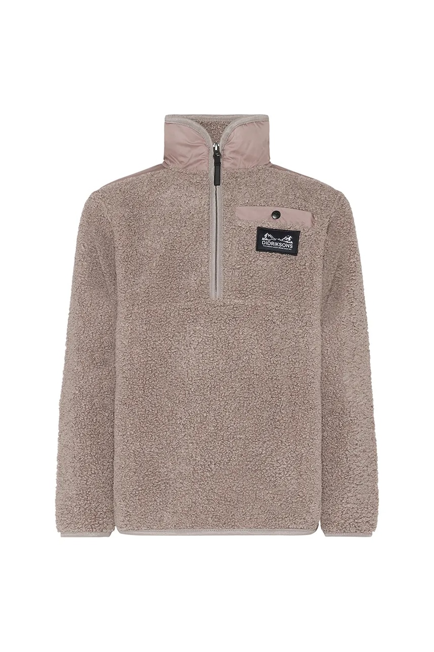 Кофта Didriksons EXA KIDS HALF Z цвет коричневый однотонная 505638 Кофта Didriksons EXA KIDS HALF Z цвет коричневый однотонная 505638