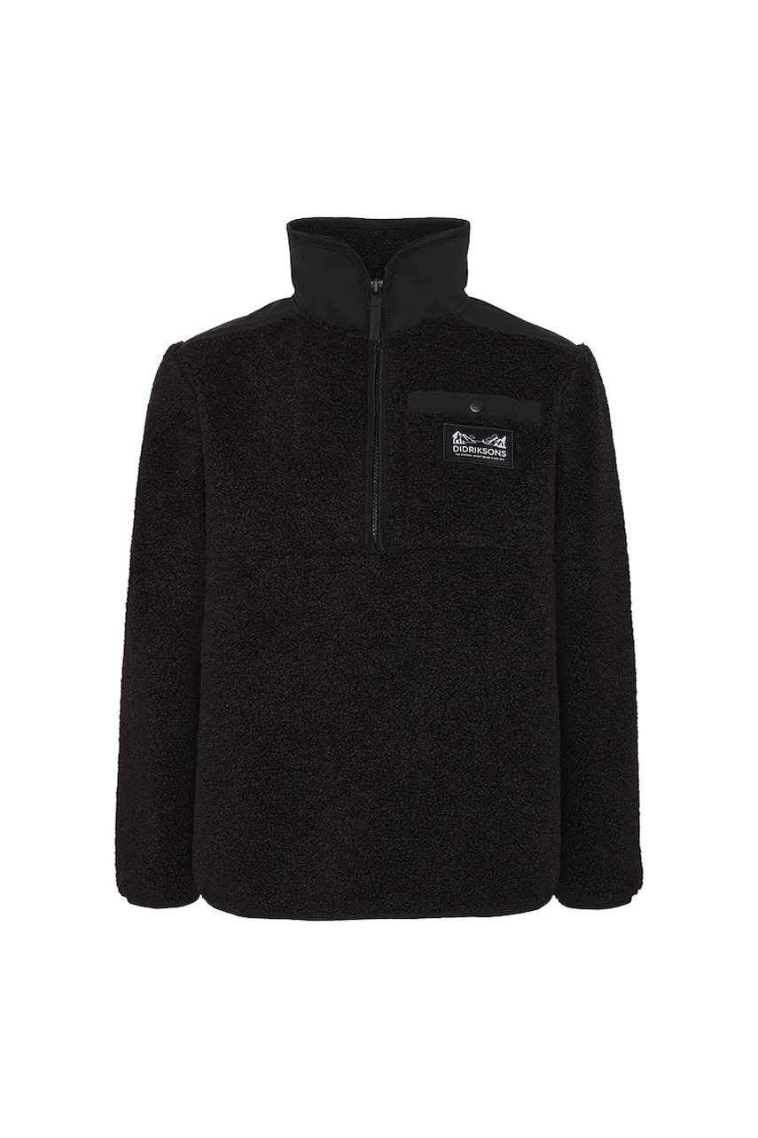 Кофта Didriksons EXA KIDS HALF Z цвет чёрный однотонная 505638 Кофта Didriksons EXA KIDS HALF Z цвет чёрный однотонная 505638