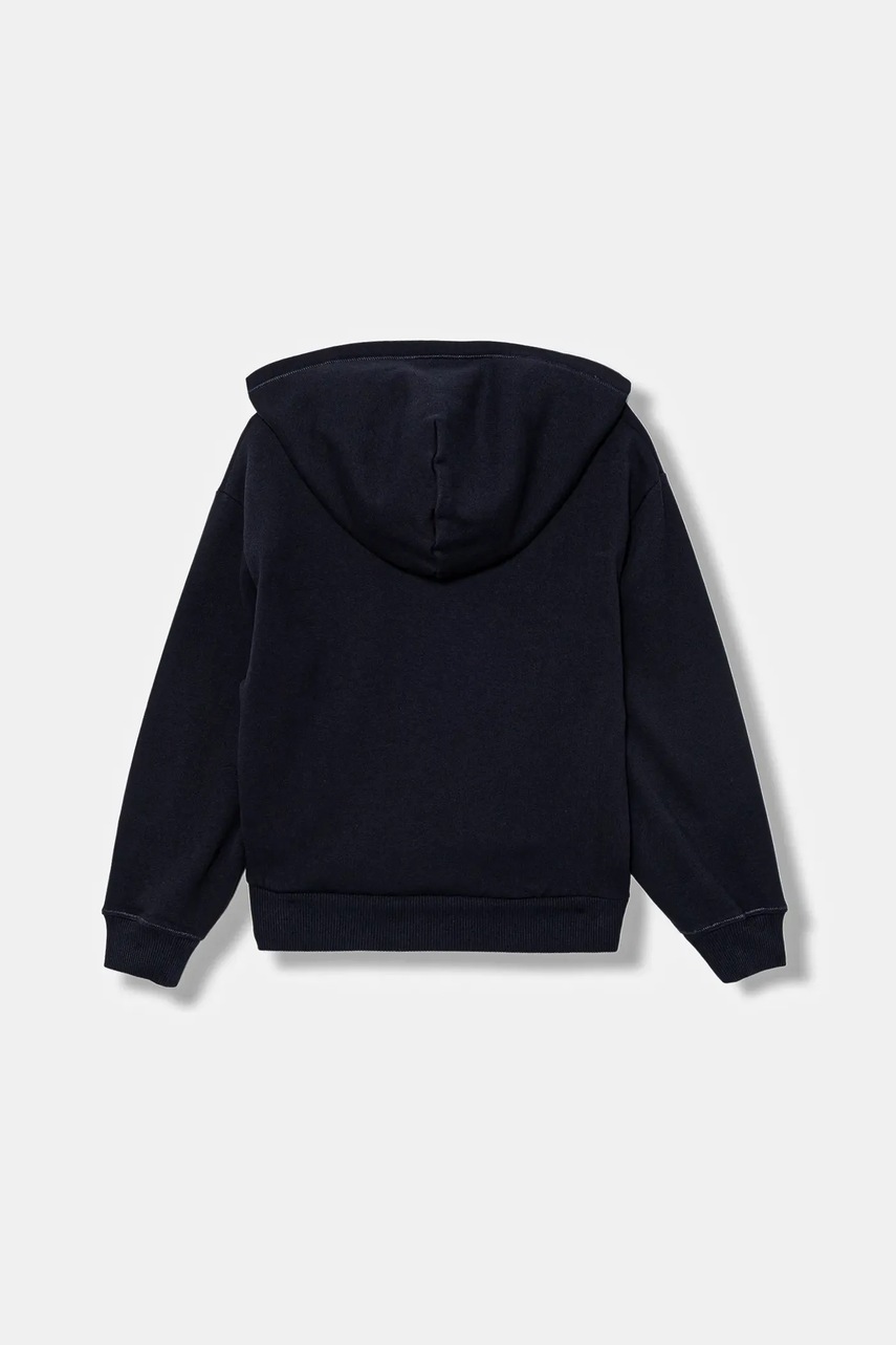 Дитяча кофта Napapijri B-ADIGE колір синій з капюшоном з принтом NP0A88ZX1761