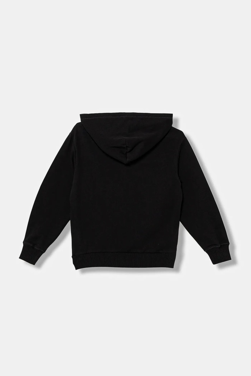 Дитяча кофта Napapijri B-ADIGE колір чорний з капюшоном з принтом NP0A88ZXF0N1