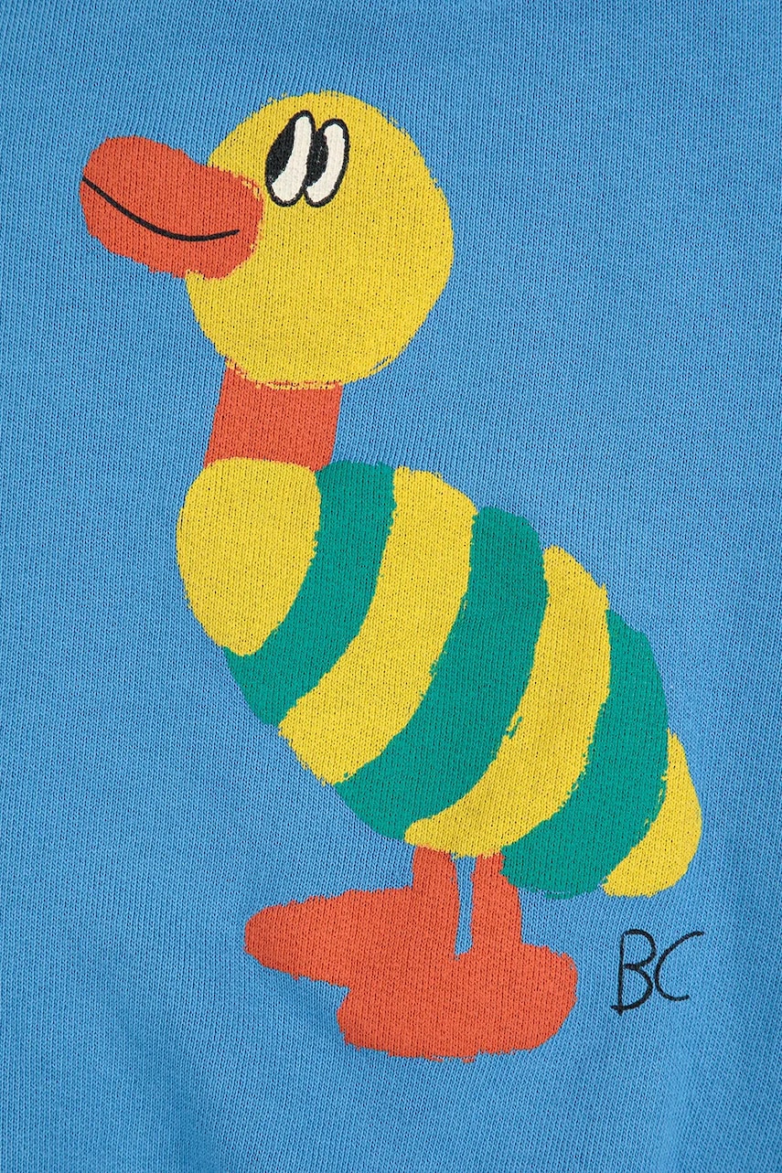 Хлопковая кофта для младенцев Bobo Choses Striped Duck узор 225AB047 Хлопковая кофта для младенцев Bobo Choses Striped Duck узор 225AB047