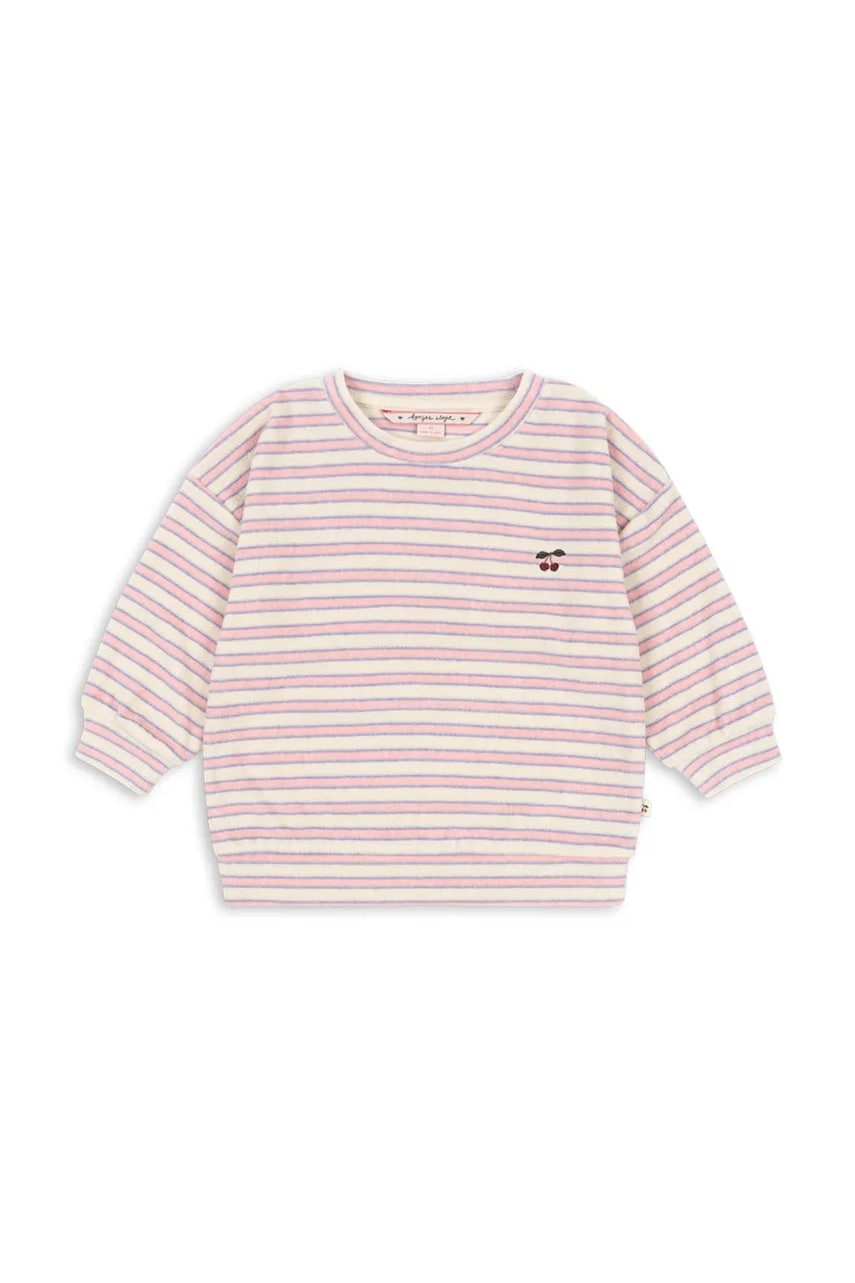 Levně Dětská mikina s bavlnou Konges Sløjd ITTY SWEAT SHIRT GOTS růžová barva, KS103831