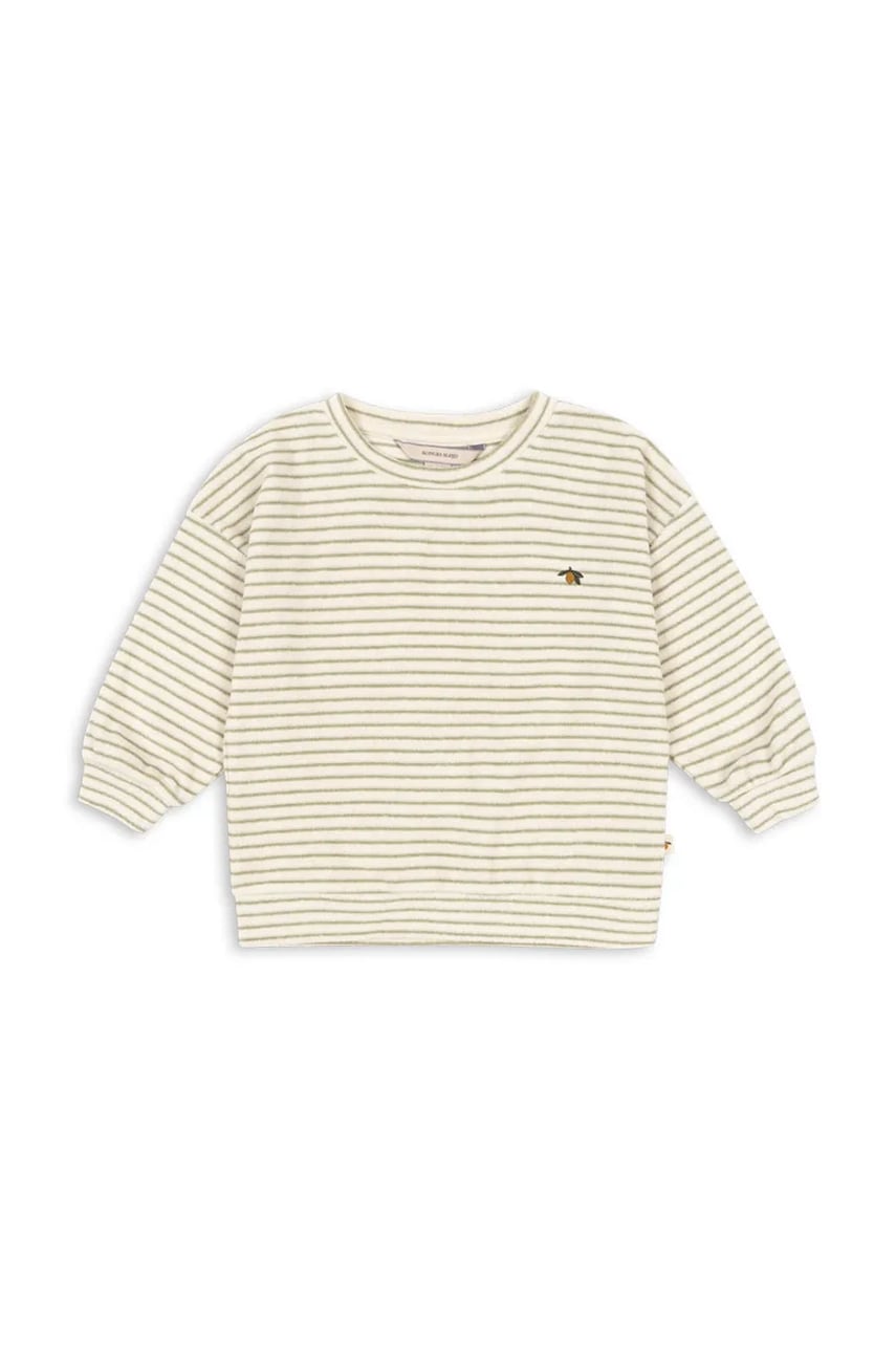 Levně Dětská mikina s bavlnou Konges Sløjd ITTY SWEAT SHIRT GOTS žlutá barva, KS103831