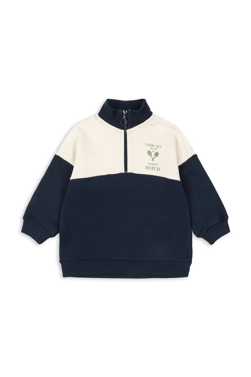 Levně Mikina Konges Sløjd LOUPY LOU HALF ZIP SWEAT OCS tmavomodrá barva, KS103872