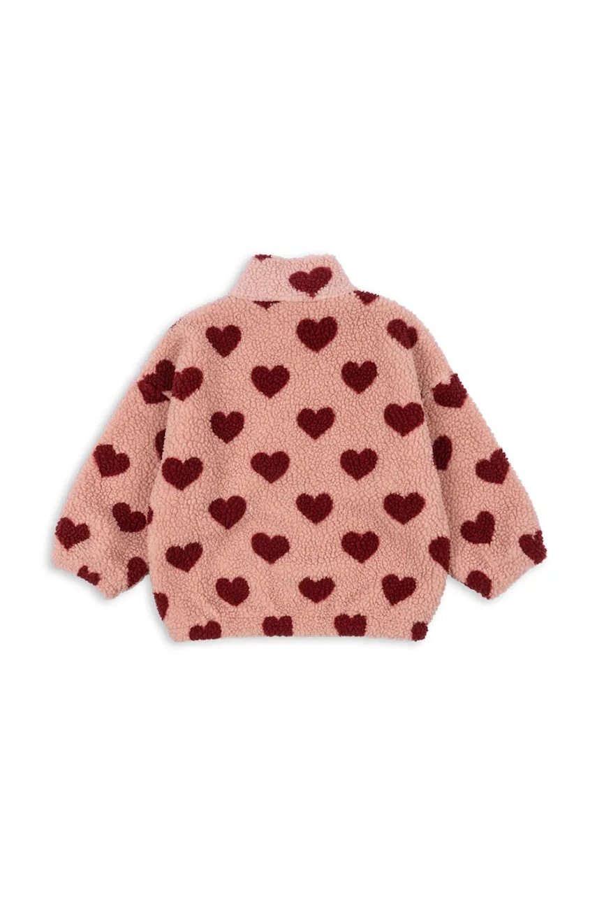 Детская кофта Konges Sløjd JODY TEDDY HALF ZIP GRS цвет розовый узор KS104067 Детская кофта Konges Sløjd JODY TEDDY HALF ZIP GRS цвет розовый узор KS104067