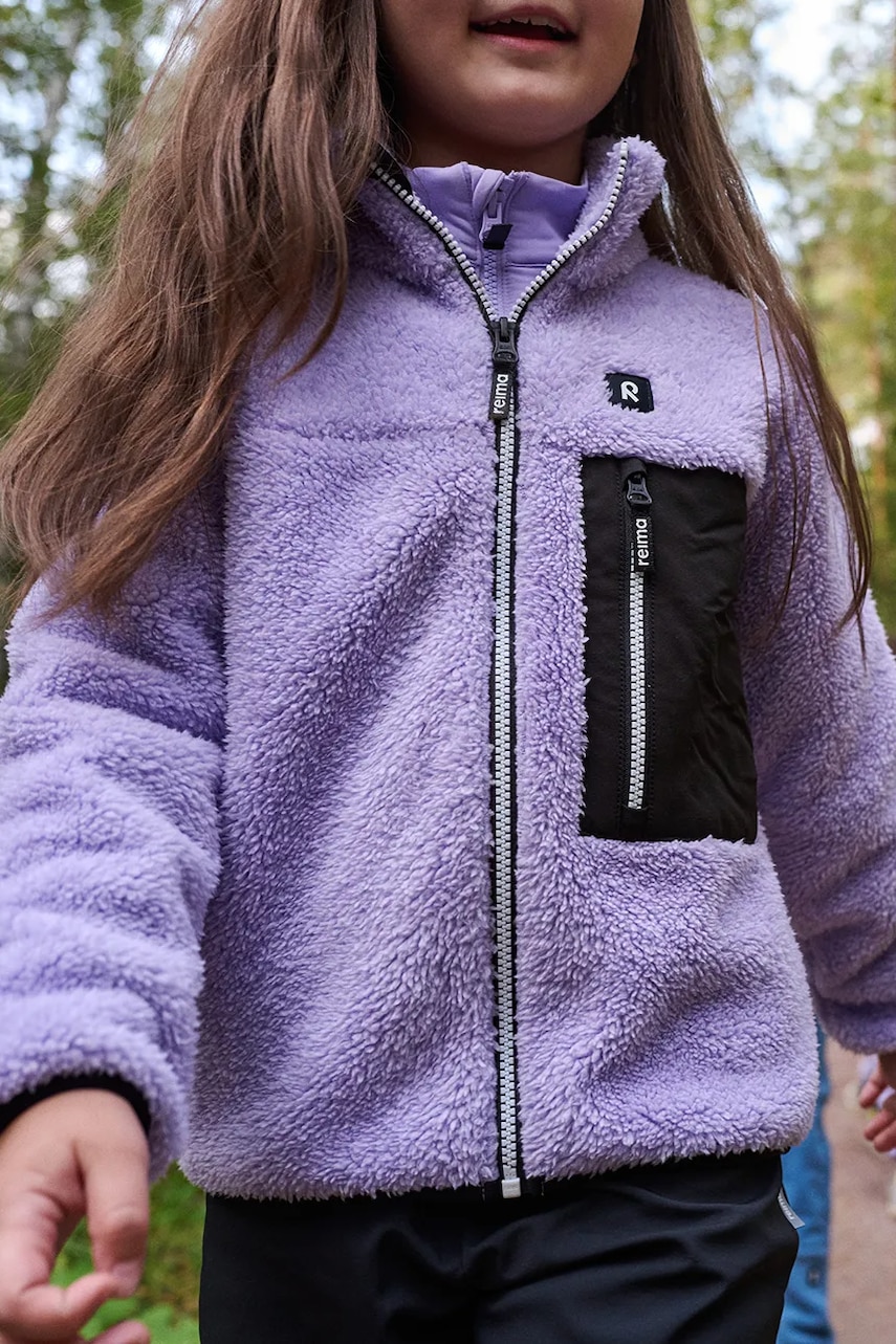 Reima hanorac polar pentru copii Turilas culoarea violet, uni, 5200364A