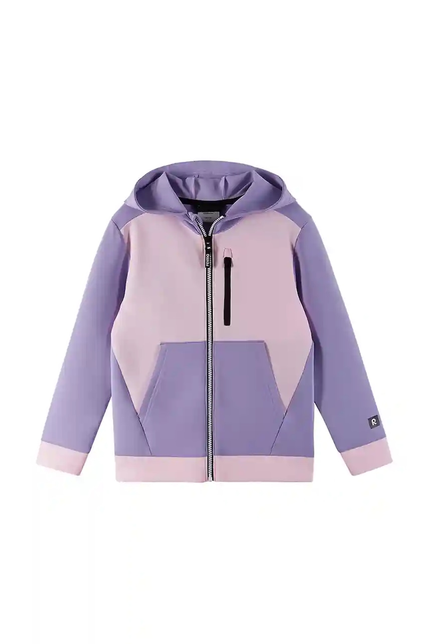 Reima bluză copii Lupsakka culoarea violet, cu glugă, uni, 5200443A