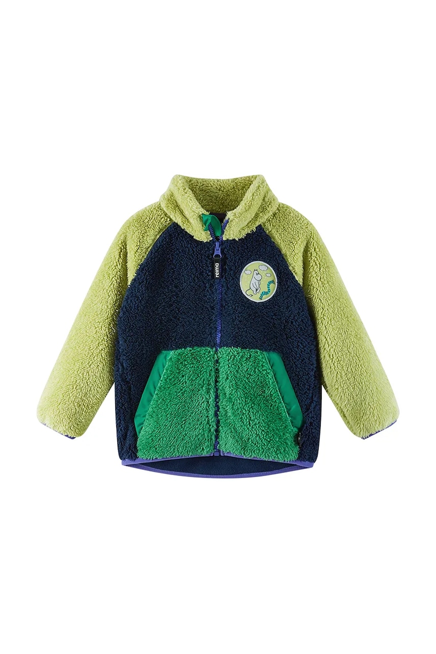 Детская куртка из флиса Reima Moomin Kramgo цвет синий узор 5200079C Детская куртка из флиса Reima Moomin Kramgo цвет синий узор 5200079C