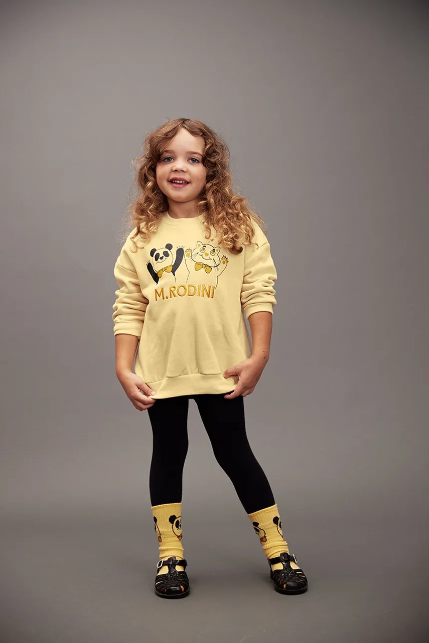 Dětská bavlněná mikina Mini Rodini Panda &amp; cat (obrázek 6)