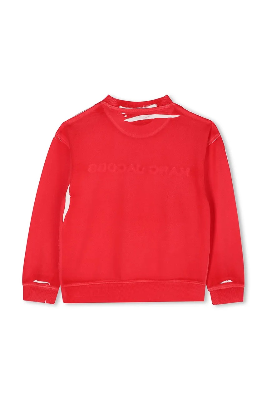 Детская хлопковая кофта Marc Jacobs цвет красный с аппликацией W60653