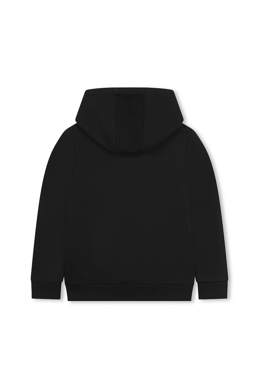 Детская кофта BOSS цвет чёрный с капюшоном с принтом J52351 Детская кофта BOSS цвет чёрный с капюшоном с принтом J52351