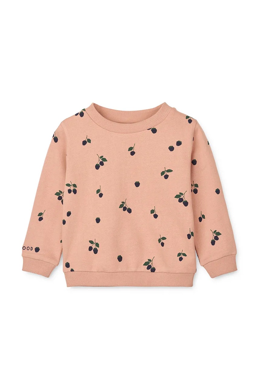 Детская хлопковая кофта Liewood Thora Printed Sweatshirt цвет оранжевый узор LW20357