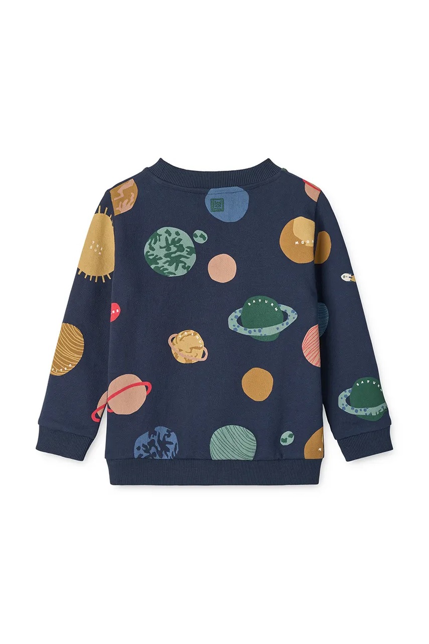 Детская хлопковая кофта Liewood Thora Printed Sweatshirt цвет синий узор LW20357