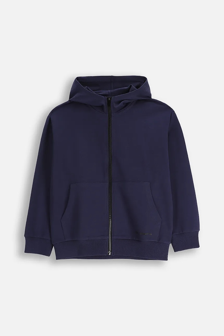 Coccodrillo hanorac de bumbac pentru copii culoarea bleumarin, cu glugă, cu imprimeu, EVERYDAY BOY A