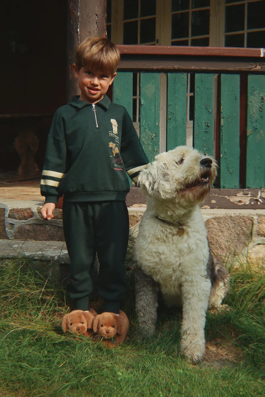 Dětská bavlněná mikina Konges Sløjd DOGGY HALF ZIP POLO OCS (obrázek 6)