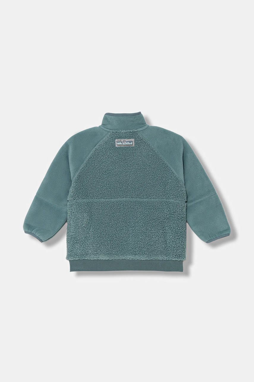 Детская куртка из флиса United Colors of Benetton цвет бирюзовый однотонная 3PNYG5044