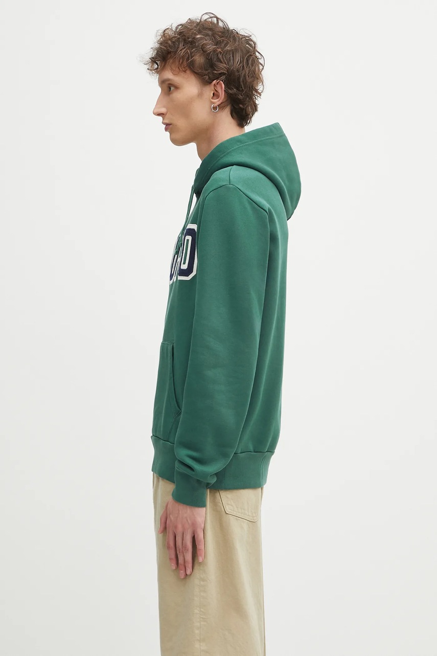 Кофта Polo Ralph Lauren Pohoodm2 Long Sleeve цвет зелёный с капюшоном с аппликацией 710972664