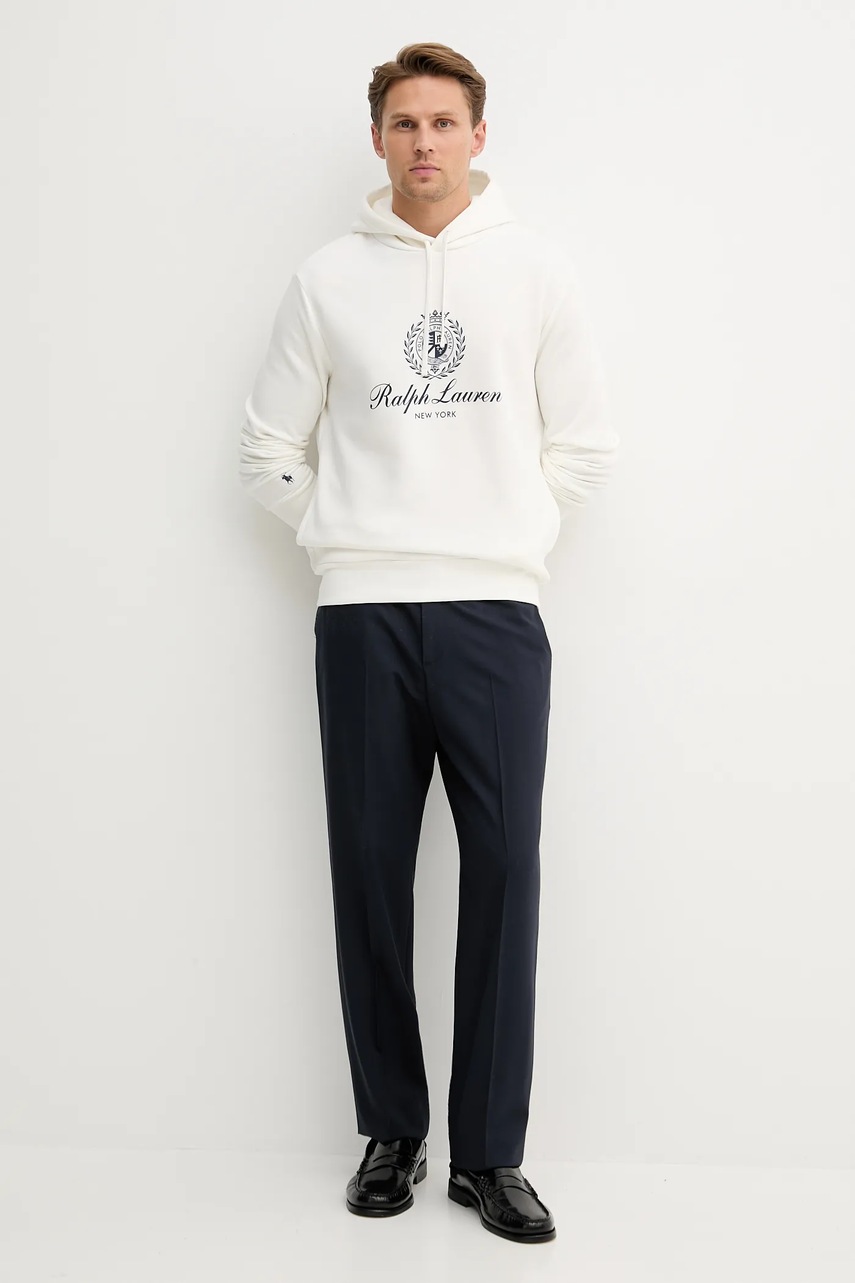 Кофта Polo Ralph Lauren цвет белый с капюшоном однотонная 710978033 Кофта Polo Ralph Lauren цвет белый с капюшоном однотонная 710978033