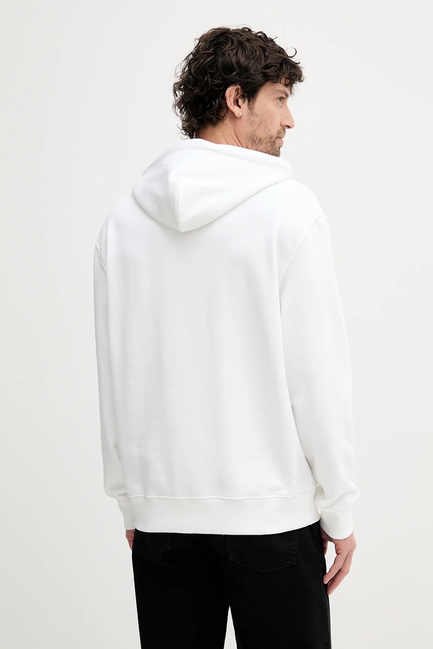 Кофта Calvin Klein цвет белый с капюшоном с принтом LV04RC288G