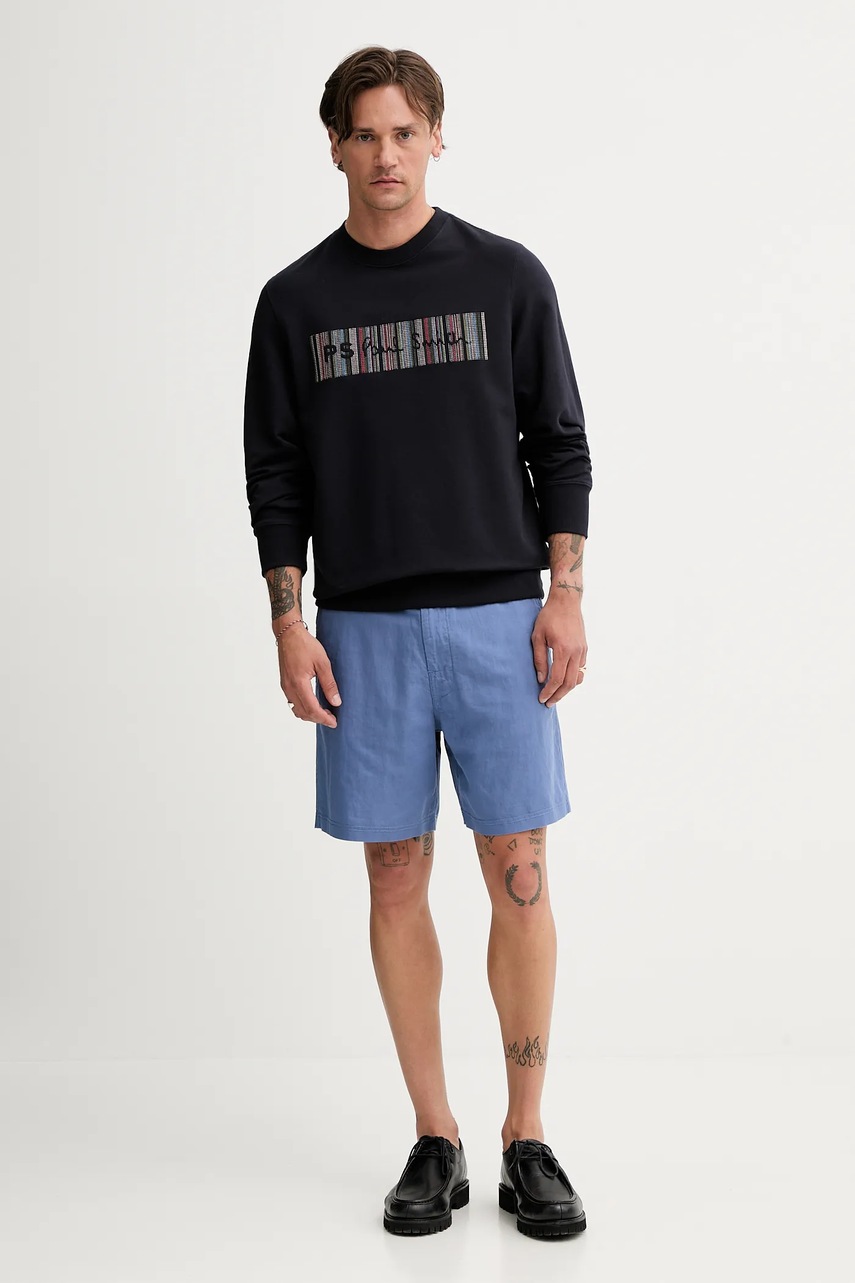 Кофта PS Paul Smith цвет синий с аппликацией M2R-668UE-TP5160 Кофта PS Paul Smith цвет синий с аппликацией M2R-668UE-TP5160