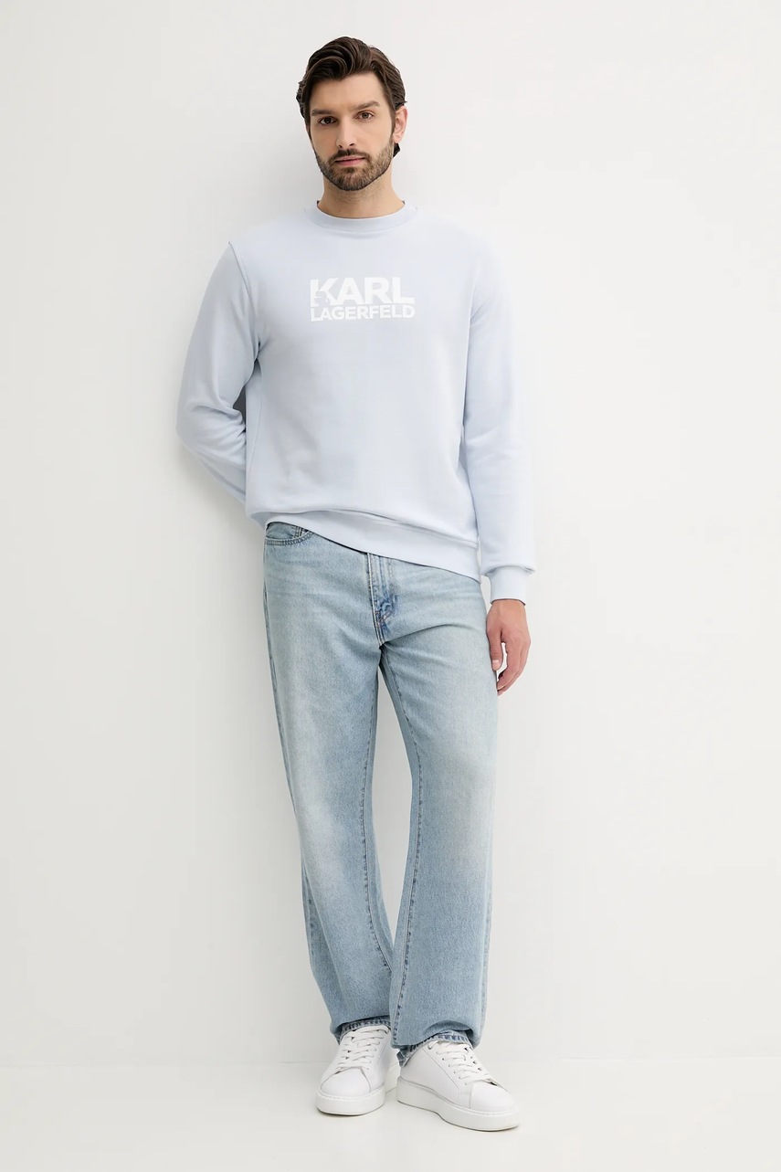 Хлопковая кофта Karl Lagerfeld с принтом 553917.705091