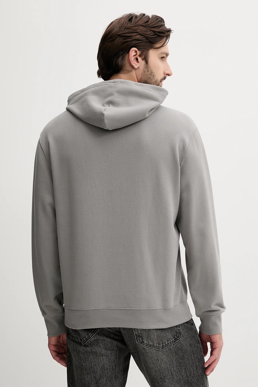 Кофта Calvin Klein Jeans цвет серый с капюшоном с принтом LV04RC293G